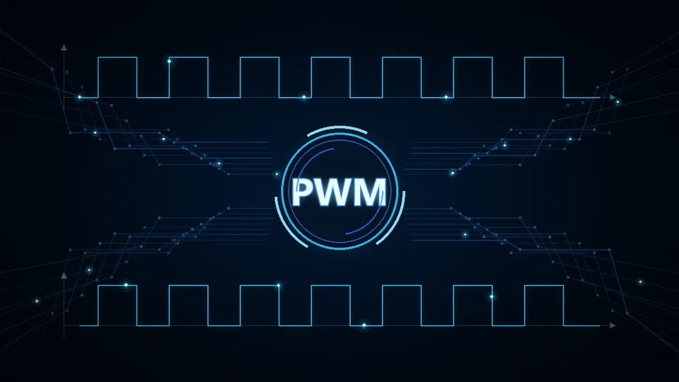 Animierte Darstellung breiter PWM-Signale mit mehreren unsynchron laufenden Lichtpunkten